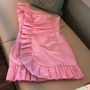 NWT Lilly Havana pink yarn dye seersucker dress!